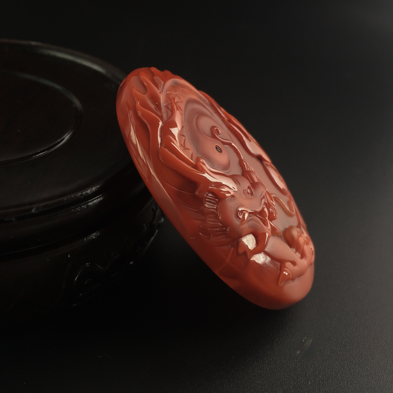 柿子红南红吊坠-红掌柜