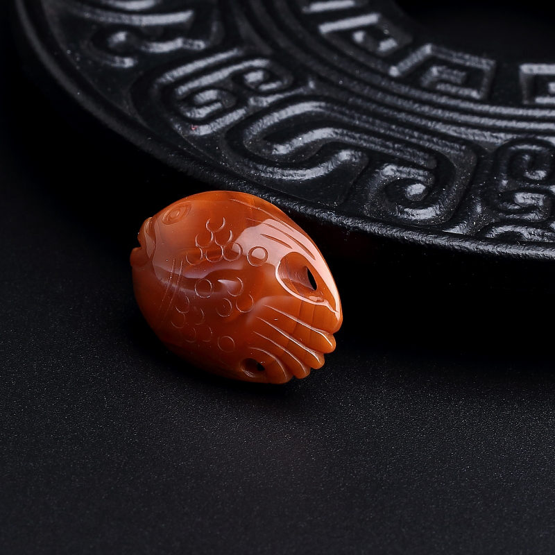 南红鱼吊坠-红掌柜