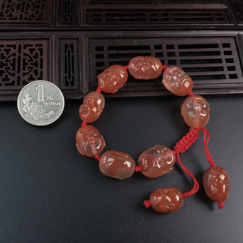 冰飘南红手串-红掌柜