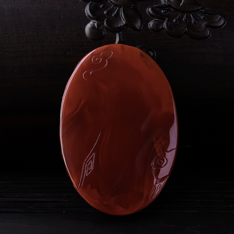 川料天然南红喜上眉梢吊坠-红掌柜