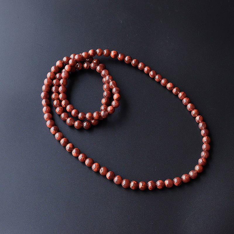 9mm川料柿子红火焰纹南红项链-红掌柜