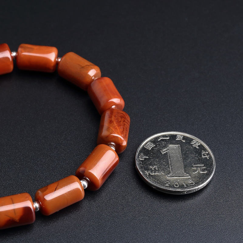 柿子红南红手串-红掌柜