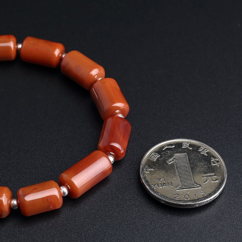 柿子红南红手串-红掌柜