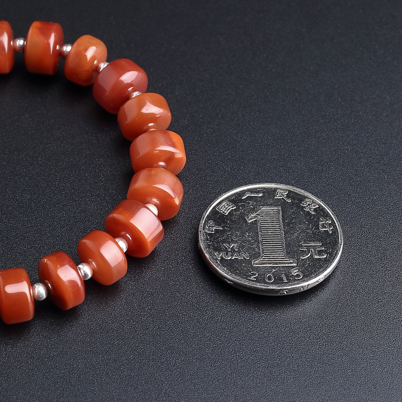 玫瑰红南红手串-红掌柜