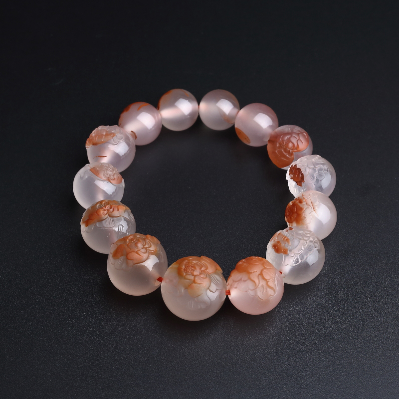 冰飘南红手串-红掌柜