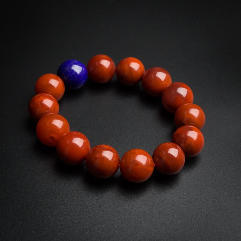 天然南红手串-红掌柜