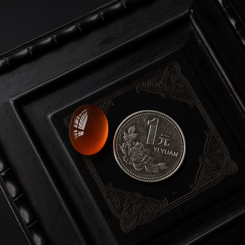 樱桃红南红戒面-红掌柜