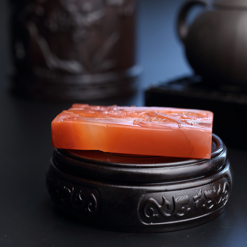 柿子红南红吊坠 - 红掌柜