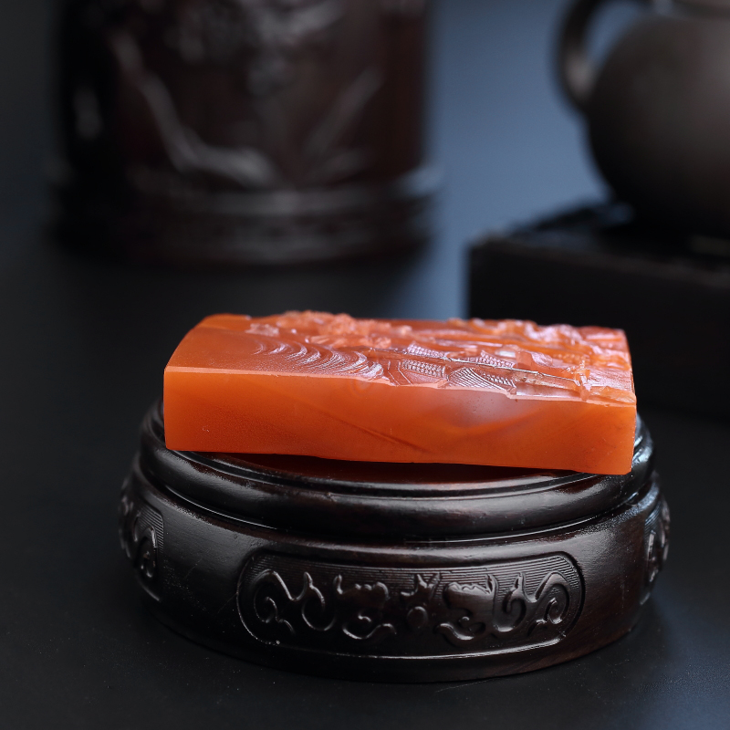 柿子红南红望月吊坠 - 红掌柜