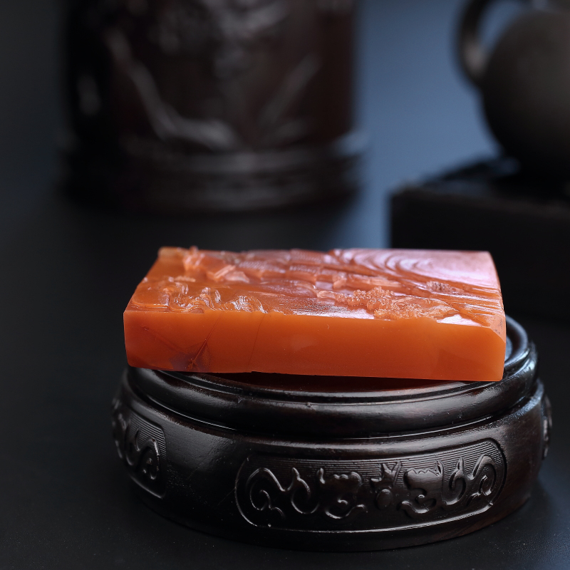 保山柿子红南红吊坠 - 红掌柜