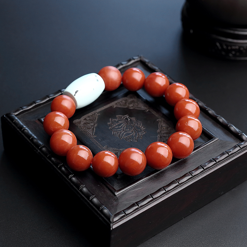 南红圆珠手串 - 红掌柜