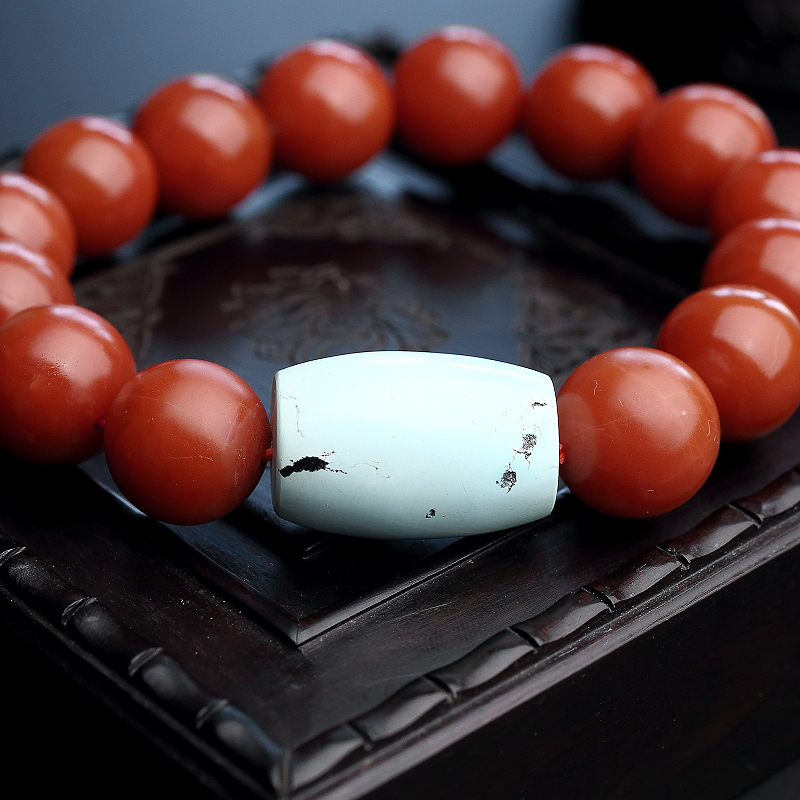 保山南红圆珠手串 - 红掌柜