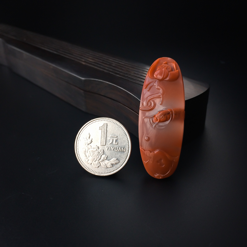 南红如鱼得水吊坠-红掌柜