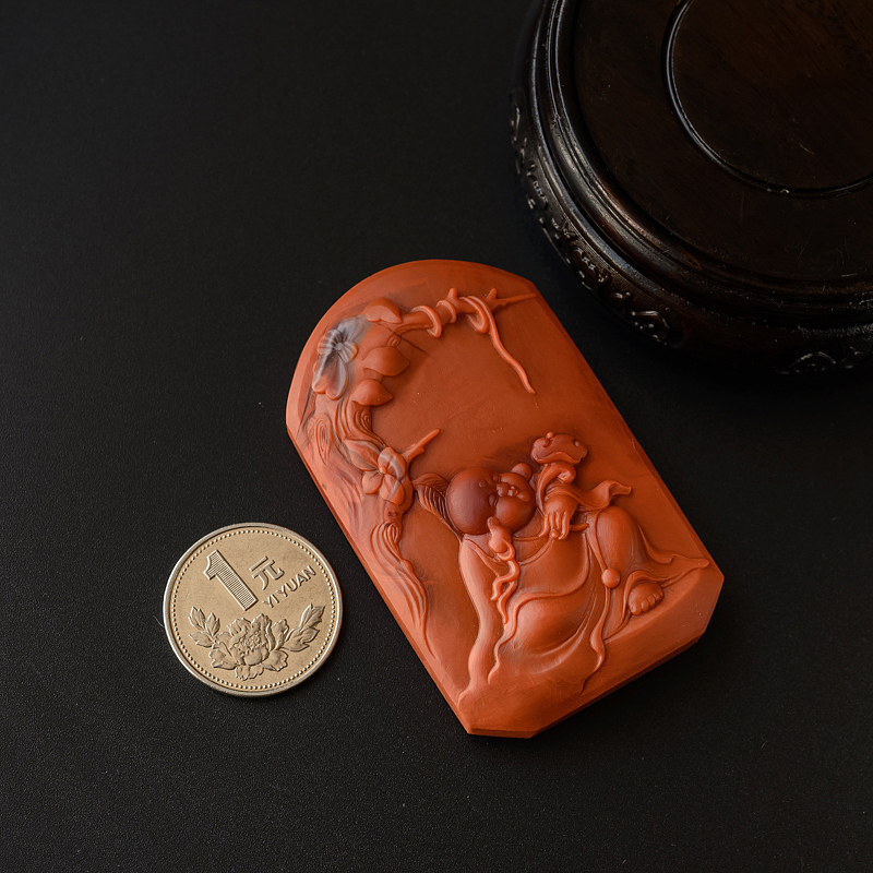 南红树下小佛吊坠 - 红掌柜