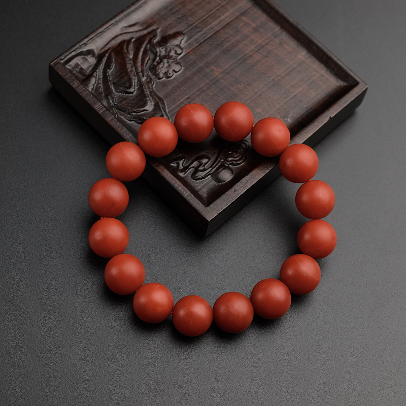 柿子红南红手串-红掌柜