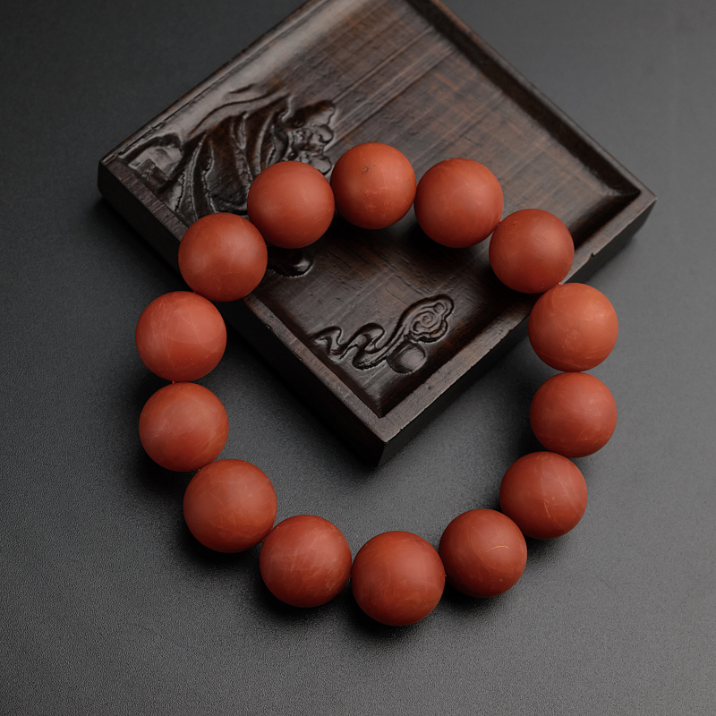 柿子红南红手串-红掌柜