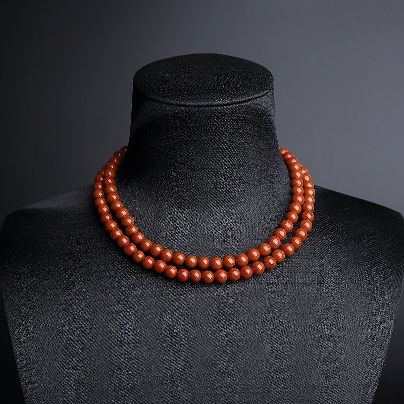 川料天然南红佛珠-红掌柜