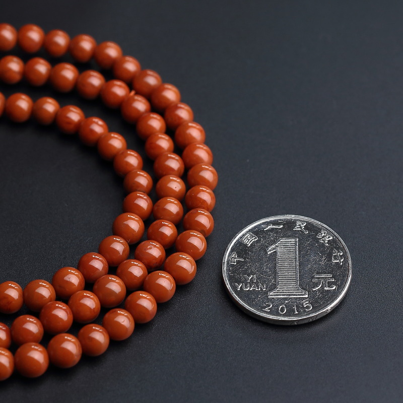 天然南红佛珠-红掌柜