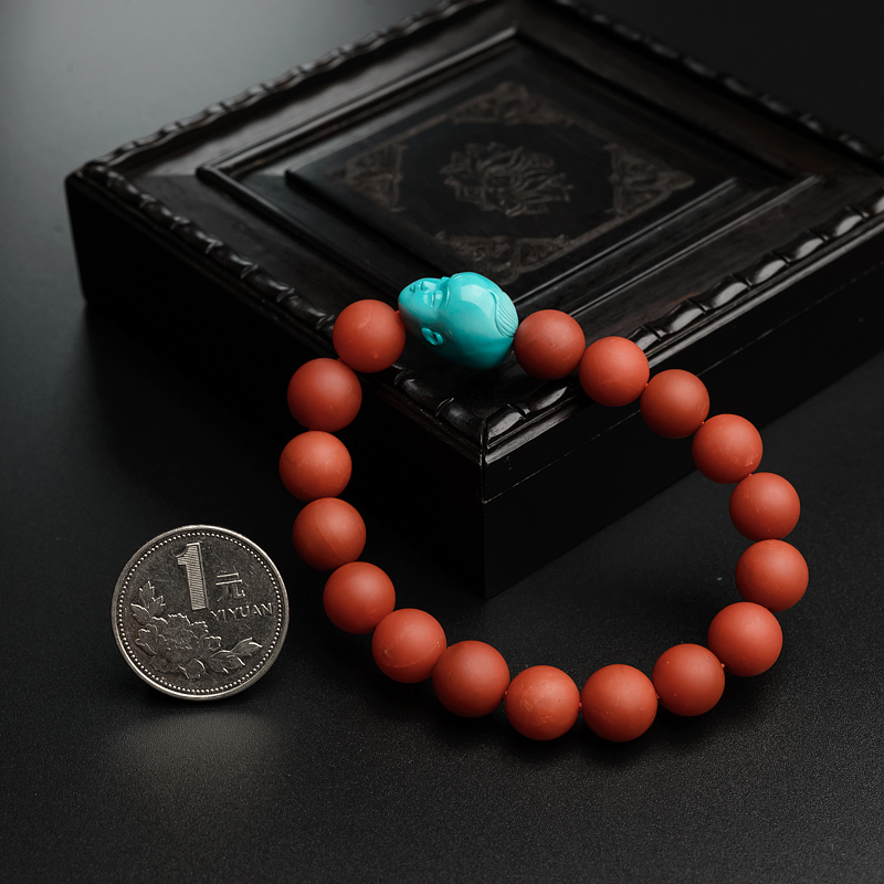 柿子红南红手串-红掌柜