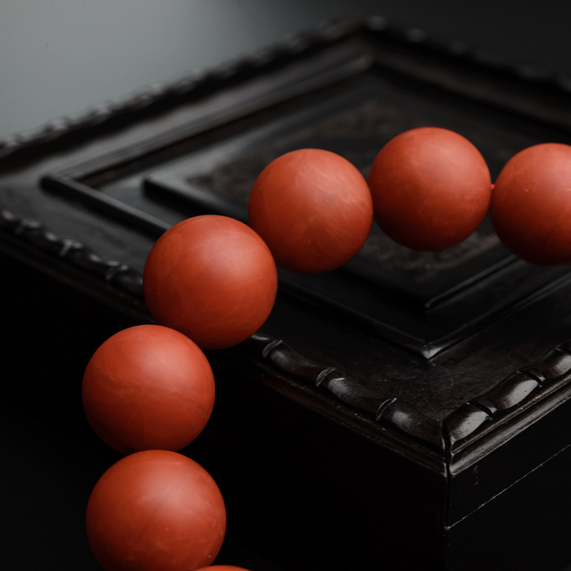 15mm川料天然南红手串-红掌柜