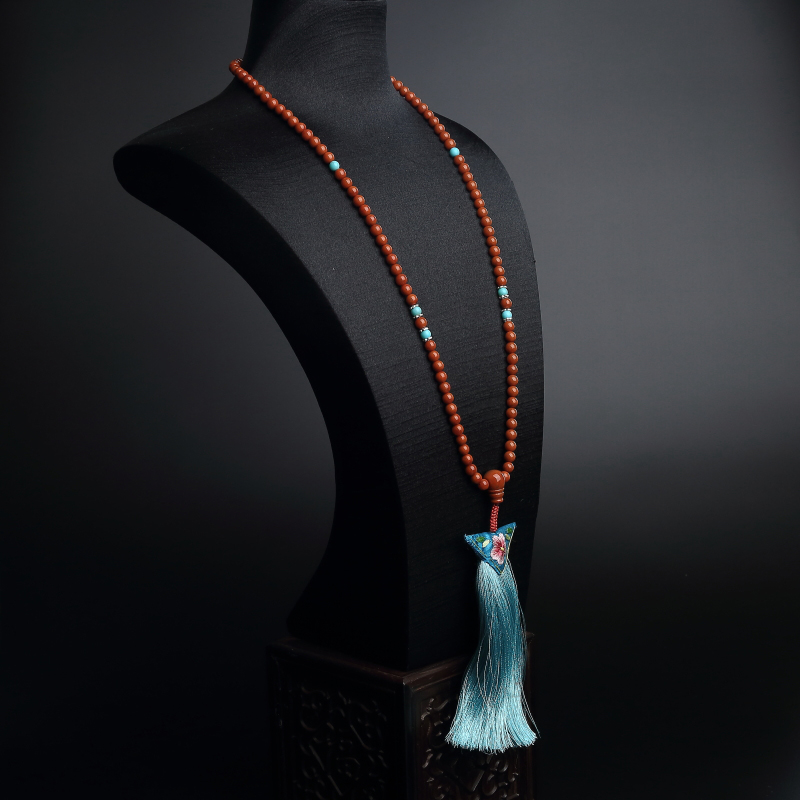 柿子红南红项链-红掌柜