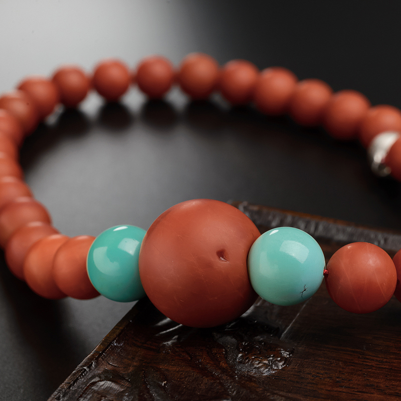 天然保山南红塔链-红掌柜