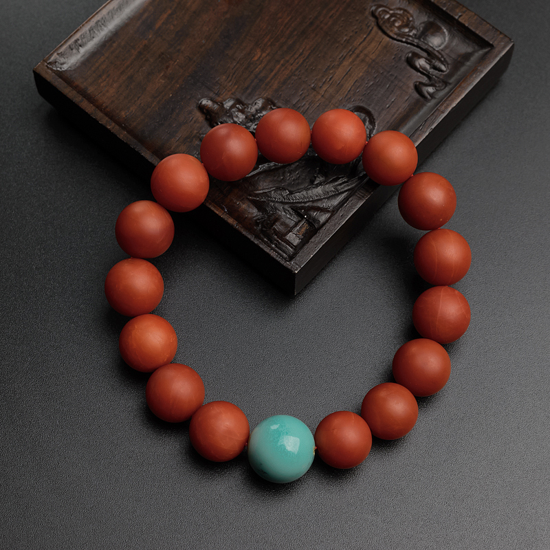 11.5mm柿子红南红手串-红掌柜