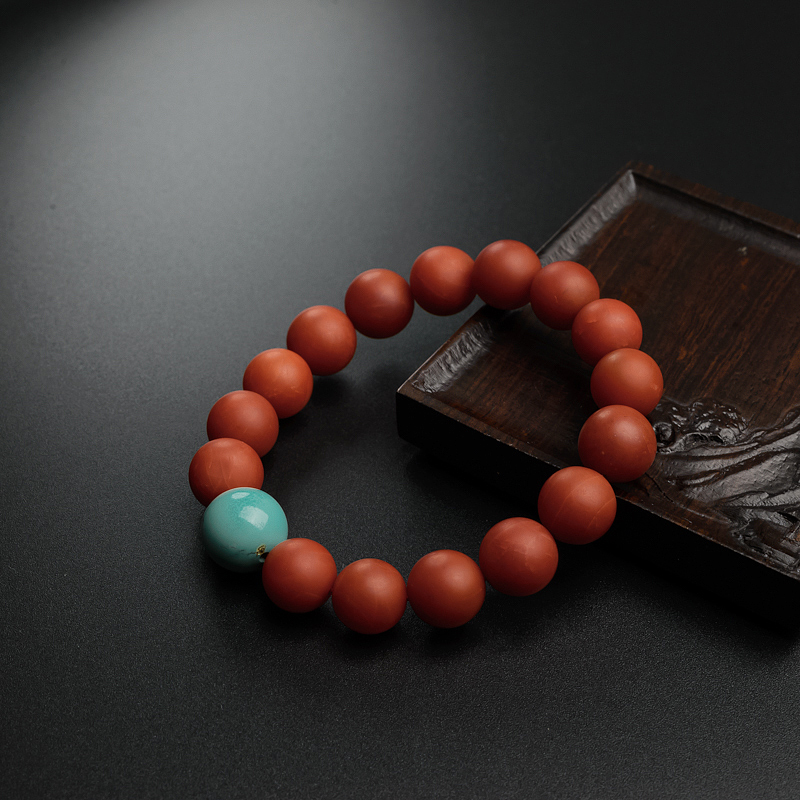 柿子红南红手串-红掌柜