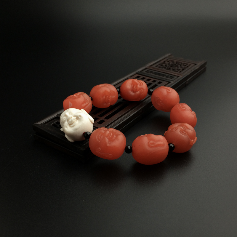 川料天然樱桃红南红手串 - 红掌柜