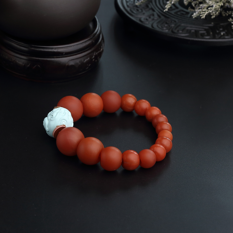 天然南红手串-红掌柜