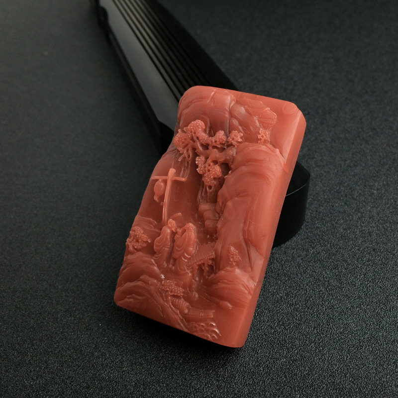 柿子红南红吊坠-红掌柜