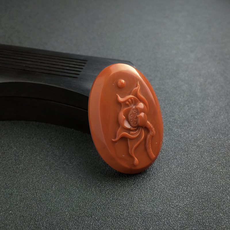 柿子红南红喜事连连吊坠-红掌柜