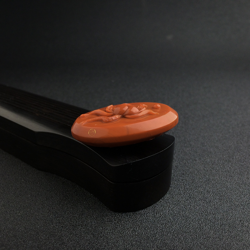 柿子红南红吊坠-红掌柜