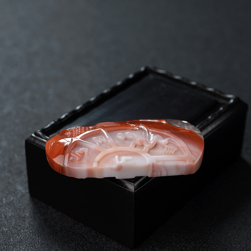 南红轮回吊坠-红掌柜