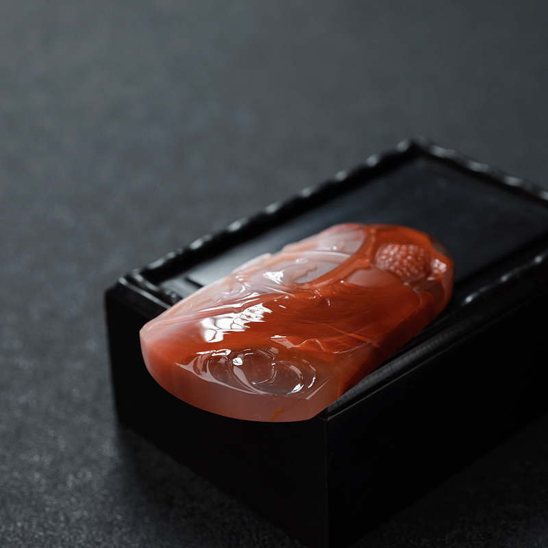 天然南红轮回吊坠-红掌柜