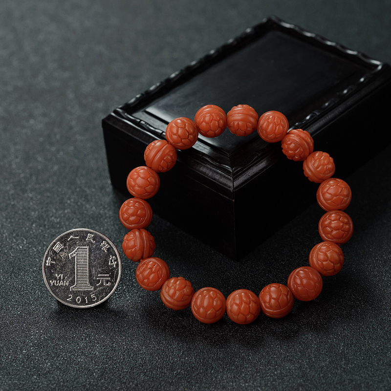 柿子红南红手串-红掌柜