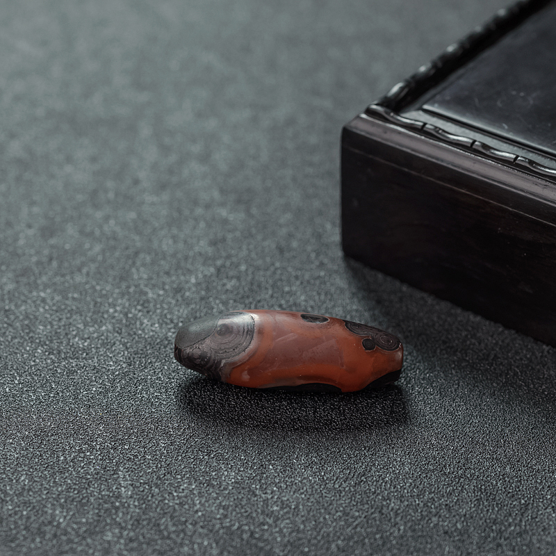 天然南红桶珠-红掌柜