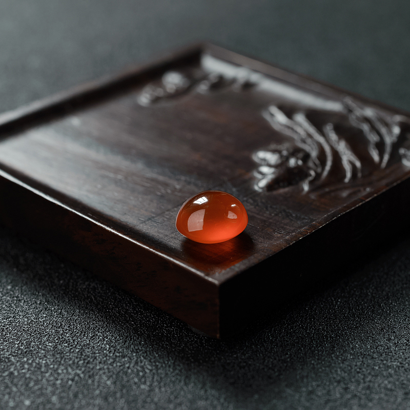 天然南红戒面-红掌柜