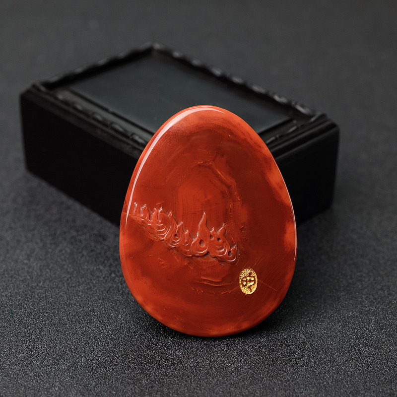 川料天然南红观音吊坠-红掌柜