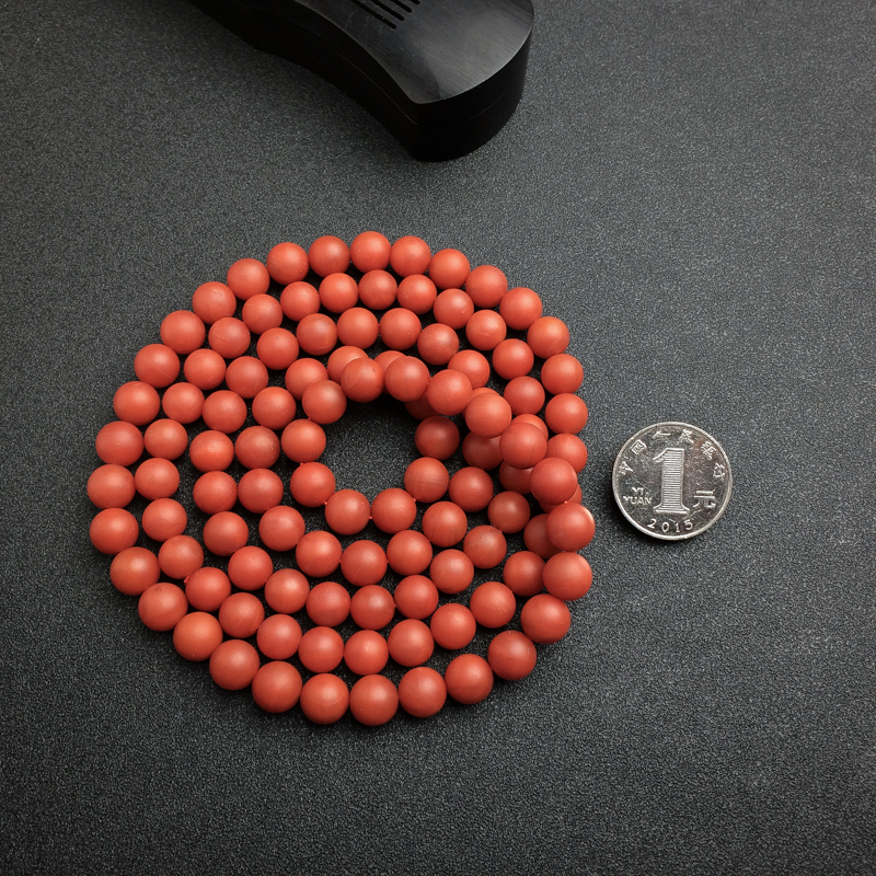 柿子红南红佛珠-红掌柜