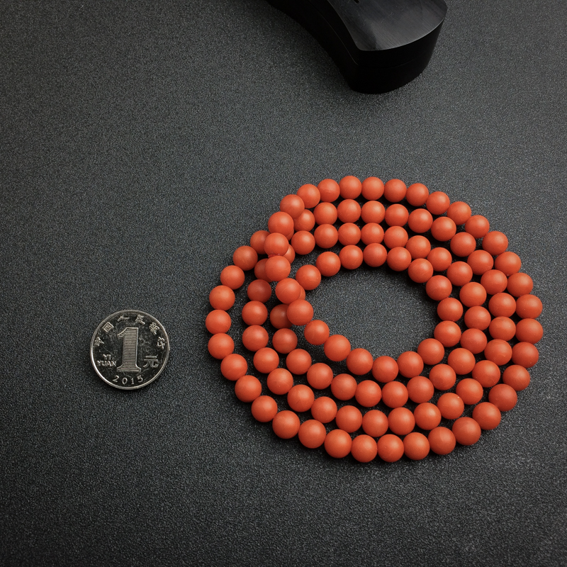 柿子红南红佛珠-红掌柜