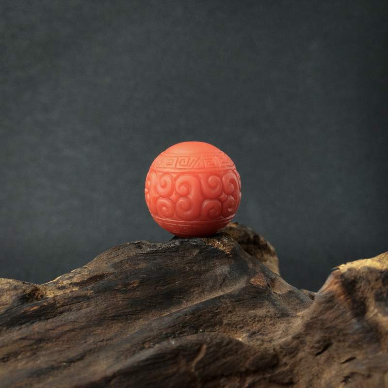 南红回纹珠 - 红掌柜