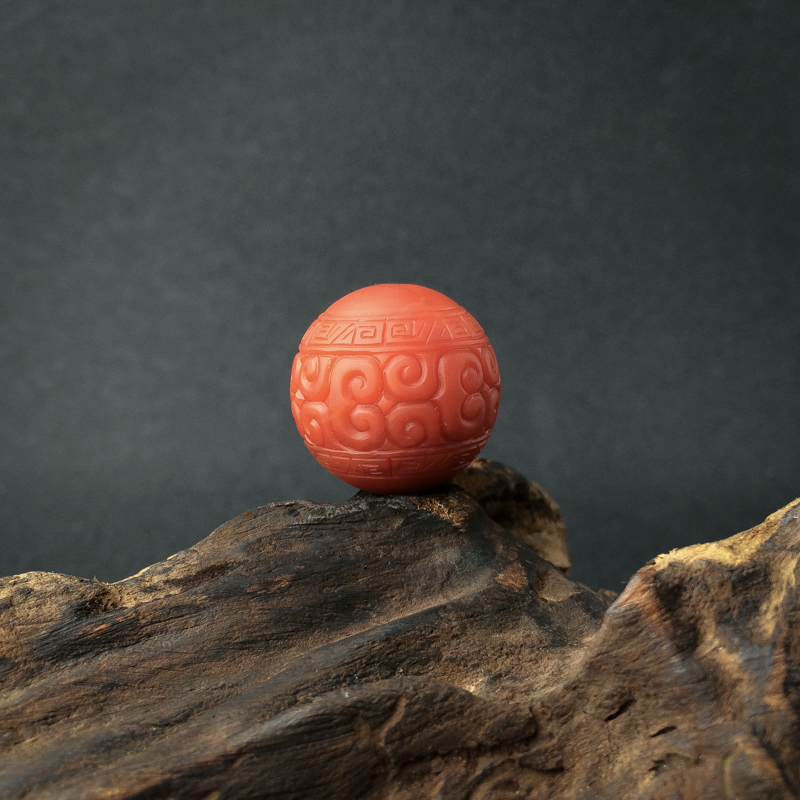 南红回纹珠 - 红掌柜