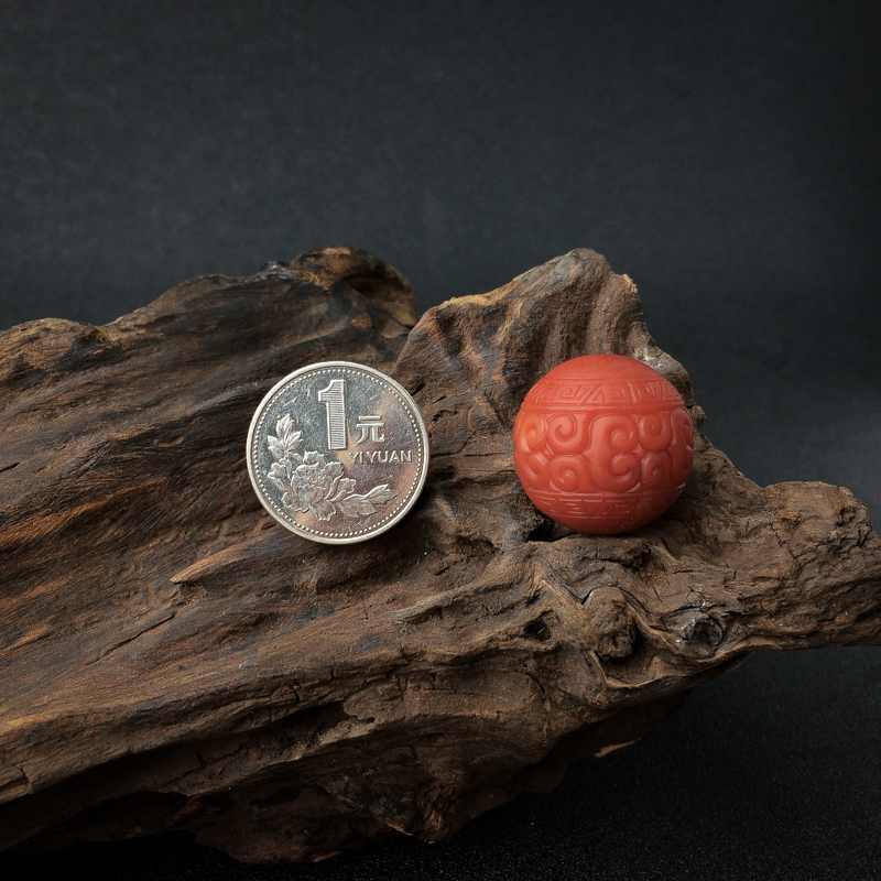 天然南红回纹珠 - 红掌柜