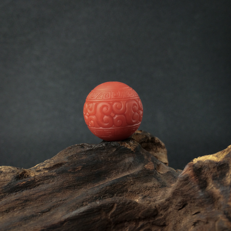 柿子红南红回纹珠 - 红掌柜