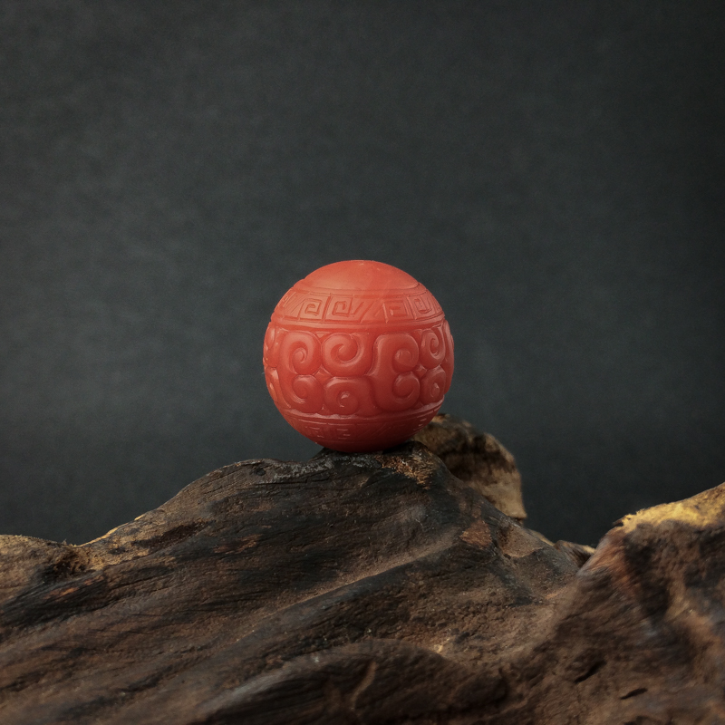 南红回纹珠 - 红掌柜