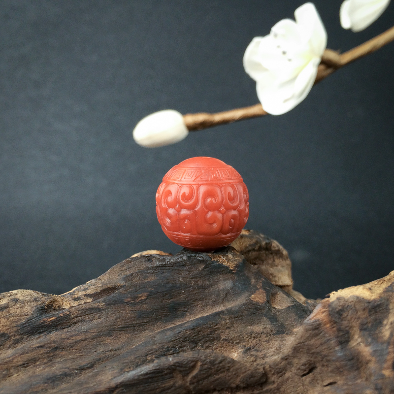 南红回纹珠 - 红掌柜