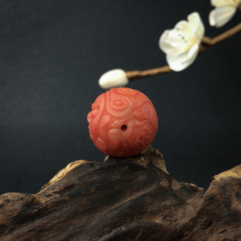 柿子红南红黄财神圆珠 - 红掌柜