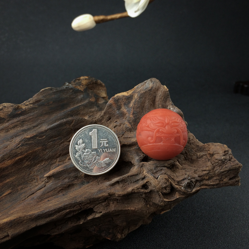 天然南红回纹珠 - 红掌柜