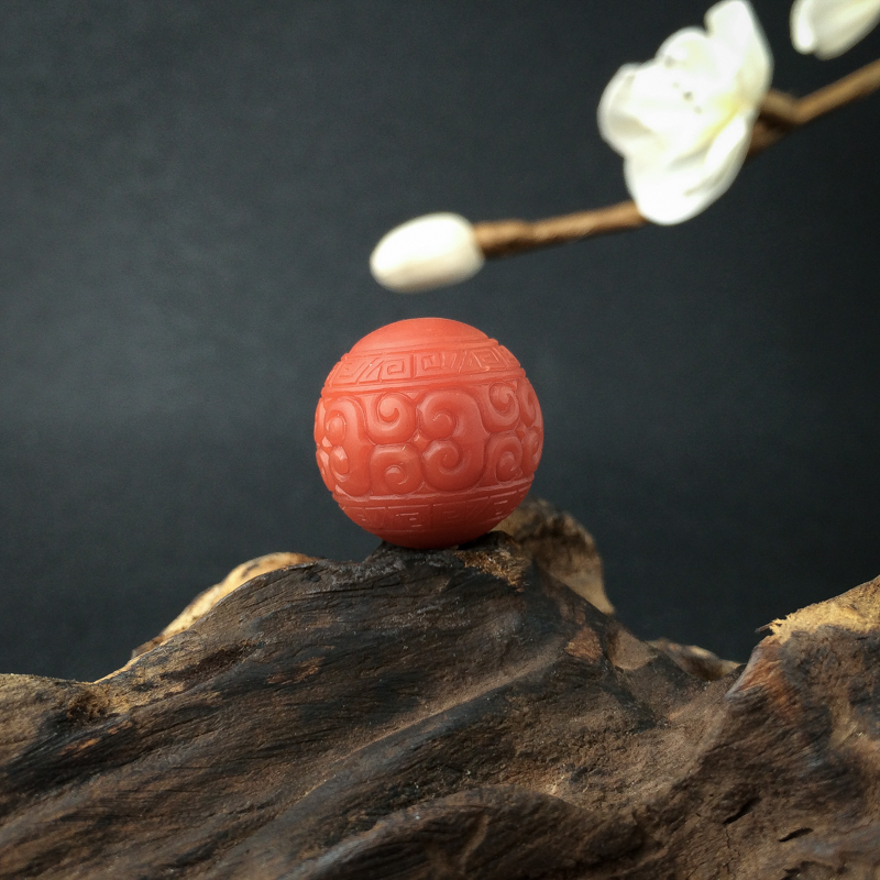 南红回纹珠 - 红掌柜